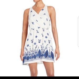 19 cooper blue and white patterned dress